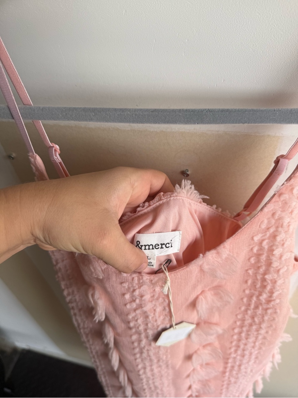 Sleeveless Pink Tassel Mini Dress by Pinkblush - Picture 2 of 3
